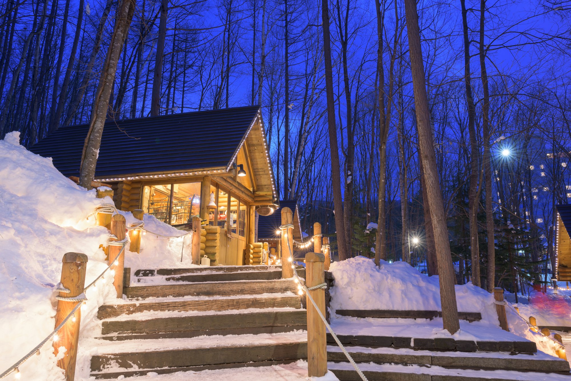 Furano, Hokkaido, Japan winter cabins